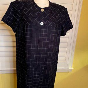 Evan Picone Ladies Professional Dress, Dark Blue Sz 14